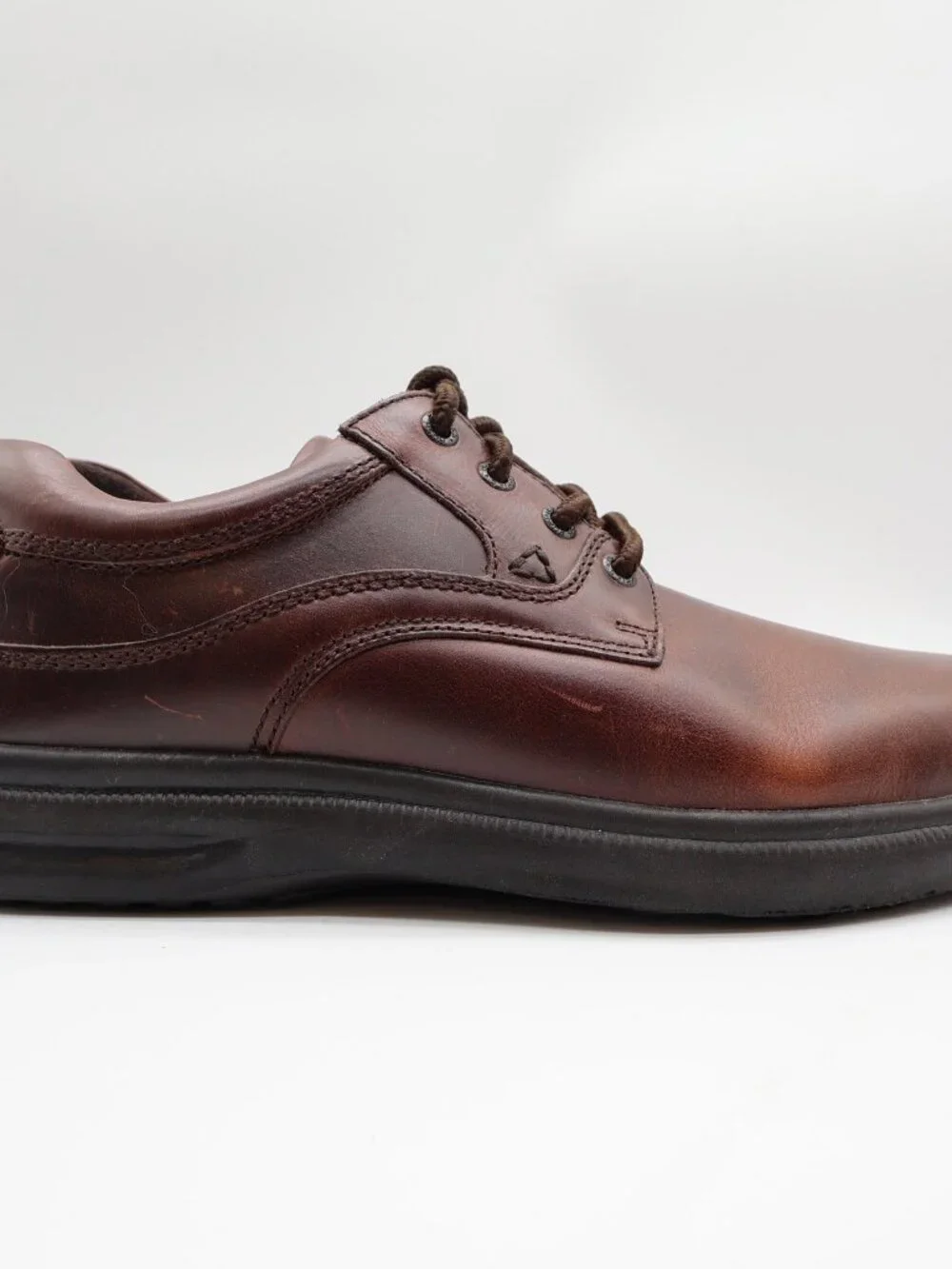 Hush Puppies Glen Men's 9.5 Brown Leather Comfort Casual Oxford Shoes